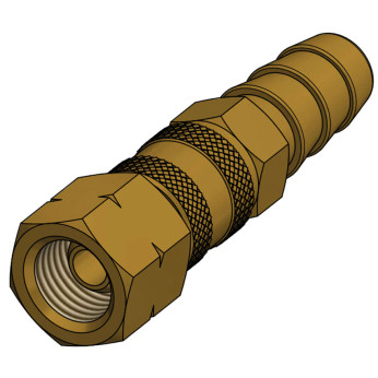 Gas quick connector 10mm slangestuds