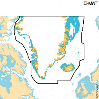 C-Map Discover X, Grnland & Island 'kun ved kb af plotter'