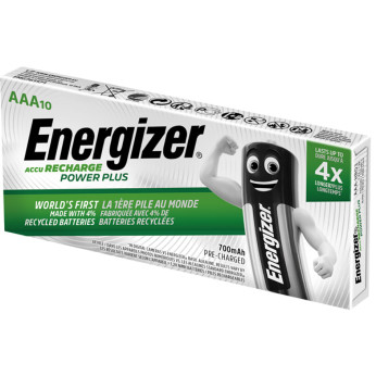 Energizer genopladelig Power Plus batteri AAA 700mAh, 10stk