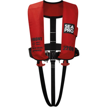 Seapro Erhvervsvest 220N m/harness, Rd