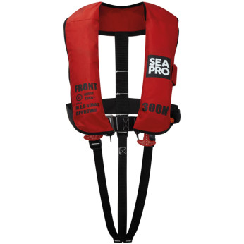 Seapro Erhvervsvest 300N m/harness, Rd