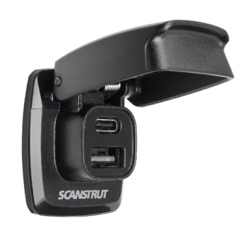 ScanStrut Flip-Pro USB-A & USB-C lader vandtt, 12-24V
