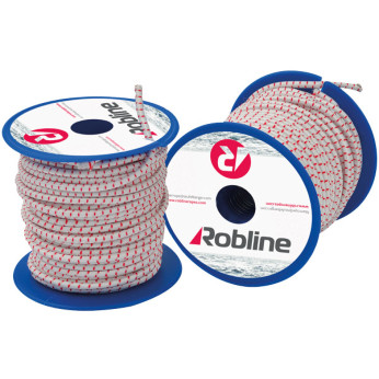 Robline Mini elastik snor 4mm Sort/Rd/Hvid boks 10 rl x 10m