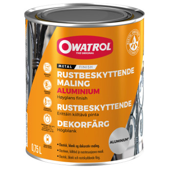 Owatrol rustbeskyttende maling Aluminium, 0.75L