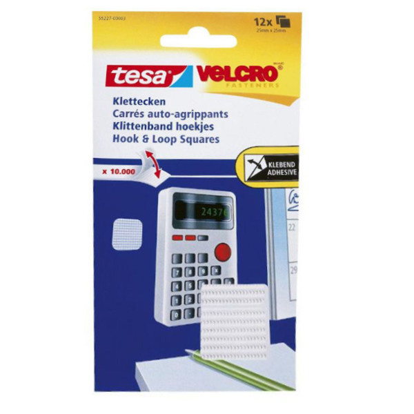 Tesa Velcro tape burretape 25mm, 12stk